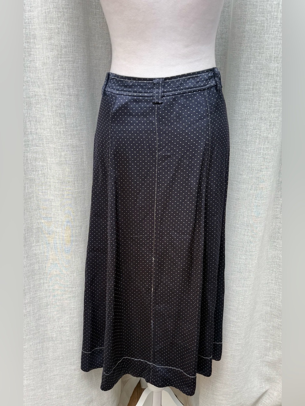 Ganni navy blue white polka dots skirts - Picture 5 of 11